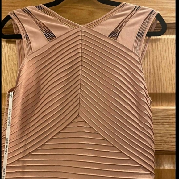 Tadashi Shoji  Pintuck Ruffled Illusion Tank Dress - Picture 3 of 16